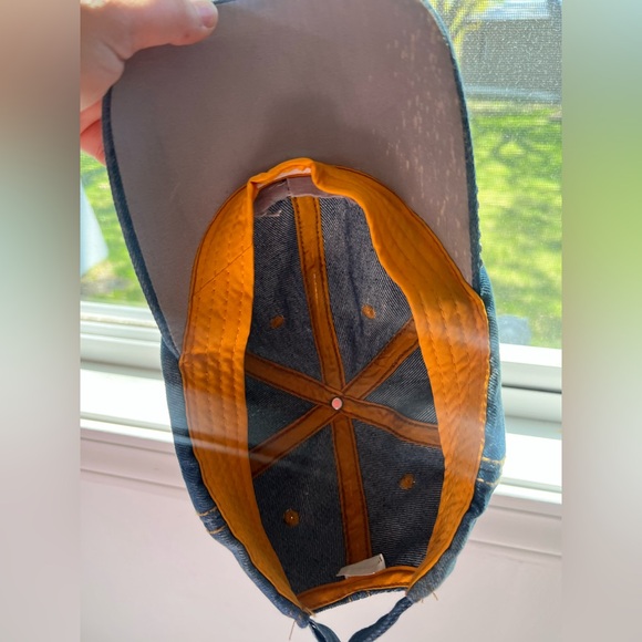 Embellished Denim Cap with Rhinestones - Picture 4 of 5